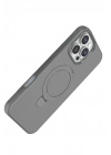 Mey İthalat®   iPhone 16 Pro Regal Magsafe Standlı Kapak - Titan Gri