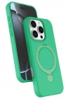 Mey İthalat®   iPhone 16 Pro Regal Magsafe Standlı Kapak - Yeşil