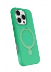 Mey İthalat®   iPhone 16 Pro Regal Magsafe Standlı Kapak - Yeşil