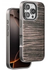 Mey İthalat®  iPhone 16 Pro Wave Kapak - Kahverengi