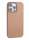 Mey İthalat®  iPhone 16 Pro Wonder Deri Magsafe Kapak - Bronz