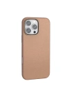 Mey İthalat®  iPhone 16 Pro Wonder Deri Magsafe Kapak - Bronz