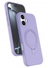 Mey İthalat®   iPhone 16 Regal Magsafe Standlı Kapak - Lila