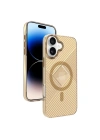 Mey İthalat®  iPhone 16 Stella PC Sert Magsafe Kılıf - Gold
