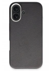Mey İthalat®  iPhone 16 Wonder Deri Magsafe Kapak - Siyah