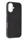 Mey İthalat®  iPhone 16 Wonder Deri Magsafe Kapak - Siyah