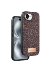 Mey İthalat®   iPhone 16E Bright Simli Kapak - Derin Mor