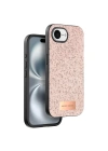Mey İthalat®   iPhone 16E Bright Simli Kapak - Pembe