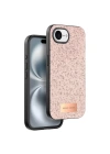 Mey İthalat®   iPhone 16E Bright Simli Kapak - Pembe