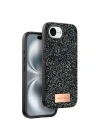 Mey İthalat®   iPhone 16E Bright Simli Kapak - Siyah