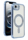 Mey İthalat®   iPhone 16E Joke Simli Magneticsafe Kılıf - Mavi