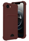 Mey İthalat®   iPhone 16E Kelvin Kartvizitli Silikon - Bordo