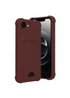 Mey İthalat®   iPhone 16E Kelvin Kartvizitli Silikon - Bordo