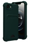 Mey İthalat®   iPhone 16E Kelvin Kartvizitli Silikon - Koyu Yeşil