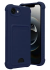 Mey İthalat®   iPhone 16E Kelvin Kartvizitli Silikon - Lacivert