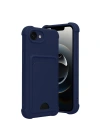 Mey İthalat®   iPhone 16E Kelvin Kartvizitli Silikon - Lacivert