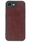 Mey İthalat®  iPhone 16E Kılıf Aras Deri Kapak - Bordo