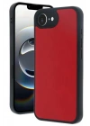 Mey İthalat®  iPhone 16E Kılıf Aras Deri Kapak - Kırmızı