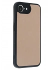 Mey İthalat®  iPhone 16E Kılıf Aras Deri Kapak - Pudra