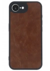 Mey İthalat®  iPhone 16E Kılıf Aras Deri Kapak - Taba