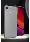 Mey İthalat®  iPhone 16E Kılıf Auto Focus Karbon Kapak - Gri