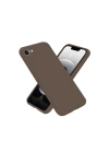 Mey İthalat®  iPhone 16E Kılıf First Silikon - Kahverengi