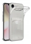 Mey İthalat®  iPhone 16E Kılıf Kart Şeffaf Silikon - Şeffaf