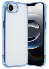 Mey İthalat®  iPhone 16E Kılıf  Lensli Silikon - Açık Mavi