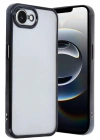 Mey İthalat®  iPhone 16E Kılıf  Lensli Silikon - Siyah