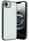 Mey İthalat®  iPhone 16E Kılıf  Lensli Silikon - Yeşil