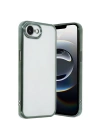 Mey İthalat®  iPhone 16E Kılıf  Lensli Silikon - Yeşil
