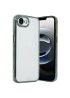 Mey İthalat®  iPhone 16E Kılıf  Lensli Silikon - Yeşil