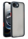 Mey İthalat®  iPhone 16E Kılıf Montreal Silikon Kapak - Siyah