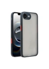 Mey İthalat®  iPhone 16E Kılıf Montreal Silikon Kapak - Siyah