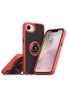 Mey İthalat®  iPhone 16E Kılıf Montreal Yüzüklü Silikon Kapak - Kırmızı