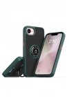 Mey İthalat®  iPhone 16E Kılıf Montreal Yüzüklü Silikon Kapak - Yeşil