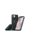 Mey İthalat®  iPhone 16E Kılıf Montreal Yüzüklü Silikon Kapak - Yeşil