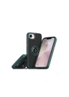 Mey İthalat®  iPhone 16E Kılıf Montreal Yüzüklü Silikon Kapak - Yeşil
