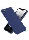 Mey İthalat®  iPhone 16E Kılıf Nano içi Kadife Silikon - Lacivert