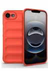 Mey İthalat®  iPhone 16E Kılıf Optimum Silikon - Kırmızı