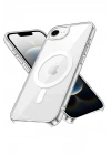 Mey İthalat®  iPhone 16E Kılıf Pc Real Magsafe Kapak - Şeffaf
