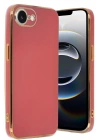 Mey İthalat®  iPhone 16E Kılıf Volet Silikon - Kırmızı
