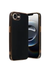Mey İthalat®  iPhone 16E Kılıf Volet Silikon - Siyah