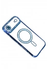 Mey İthalat®   iPhone 17 Air Joke Simli Magneticsafe Kılıf - Mavi