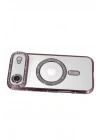 Mey İthalat®   iPhone 17 Air Joke Simli Magneticsafe Kılıf - Pembe