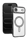 Mey İthalat®   iPhone 17 Air Joke Simli Magneticsafe Kılıf - Siyah