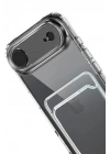 Mey İthalat®   iPhone 17 Air Kart Şeffaf Silikon - Şeffaf