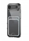 Mey İthalat®   iPhone 17 Air Kart Şeffaf Silikon - Şeffaf