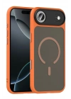 Mey İthalat®   iPhone 17 Air Megane Magsafe Kapak - Turuncu