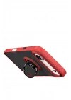 Mey İthalat®   iPhone 17 Air Montreal Yüzüklü Silikon Kapak - Kırmızı